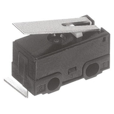 Panasonic Hinge Lever Micro Switch, Left Angle PCB Terminal, 1 A @ 30 V dc, SPDT