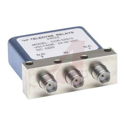 Teledyne RF Switch, SPDT, SMB Female Connector, 18GHz Max, 60dB Isolation, 20ms, 50Ω Output