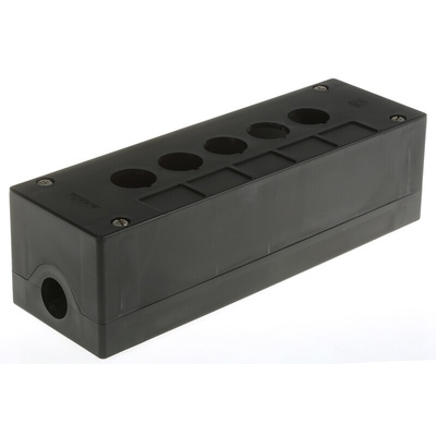 Schneider Electric Black Plastic Harmony XALG Push Button Enclosure - 5 Hole 22mm Diameter
