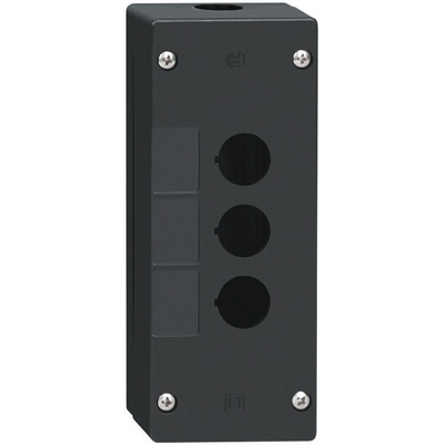 Schneider Electric Black Plastic Harmony XALG Push Button Enclosure - 3 Hole 22mm Diameter