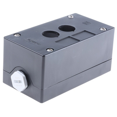 Schneider Electric Black Plastic Harmony XALG Push Button Enclosure - 2 Hole 22mm Diameter