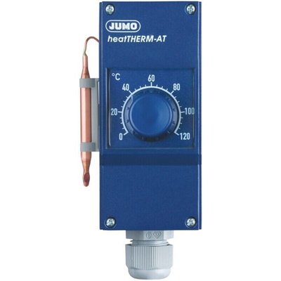 Jumo Capillary Thermostat, +120°C Max, SPST, Automatic Reset, Surface Mount