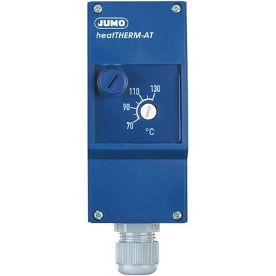 Jumo Capillary Thermostat, +130°C Max, SPST, Automatic Reset, Surface Mount