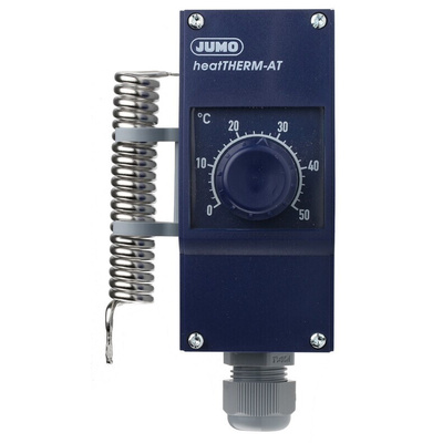 Jumo Capillary Thermostat, +50°C Max, SPST, Automatic Reset, Surface Mount
