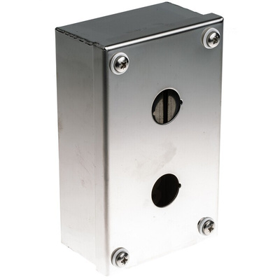 Stainless Steel ABB Compact Push Button Enclosure - 2 Hole 22mm Diameter