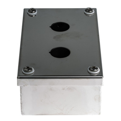 Stainless Steel ABB Compact Push Button Enclosure - 2 Hole 22mm Diameter