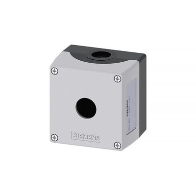 Siemens Grey Plastic SIRIUS ACT Push Button Enclosure - 1 Hole 22mm Diameter