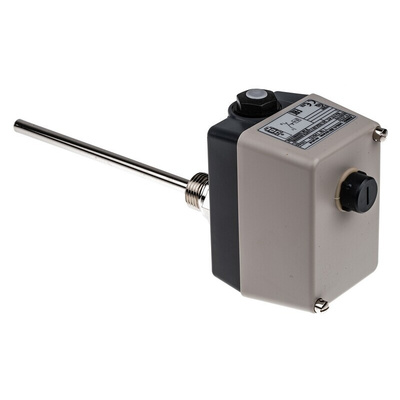 Jumo Capillary Thermostat, +110°C Max, SPST, Manual Reset, Surface Mount