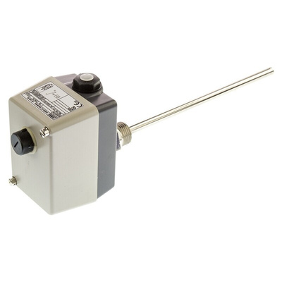 Jumo Capillary Thermostat, +120°C Max, NC, Manual Reset, Surface Mount