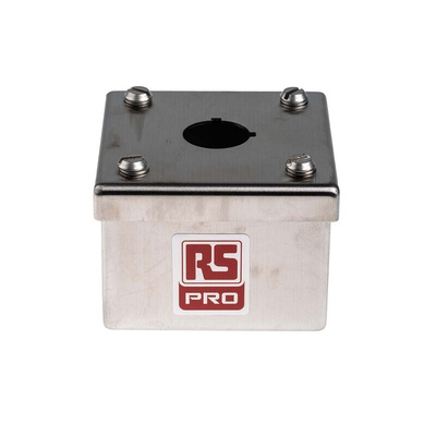 RS PRO Stainless Steel Push Button Enclosure - 1 Hole 22mm Diameter