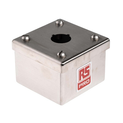 RS PRO Stainless Steel Push Button Enclosure - 1 Hole 22mm Diameter