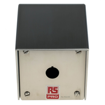 RS PRO Stainless Steel Push Button Enclosure - 1 Hole 22mm Diameter