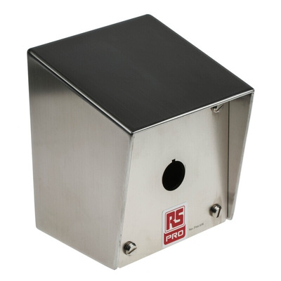 RS PRO Stainless Steel Push Button Enclosure - 1 Hole 22mm Diameter