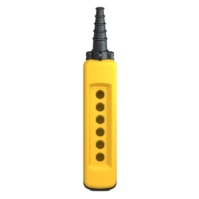 Schneider Electric Yellow Polypropylene XACA Control Station Enclosure - 6 Hole 30mm Diameter