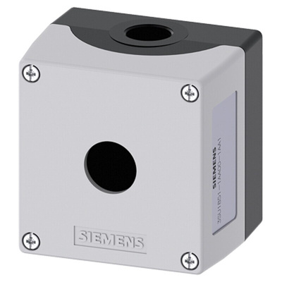Siemens Grey Metal 3SU1851 Push Button Enclosure - 22mm Diameter