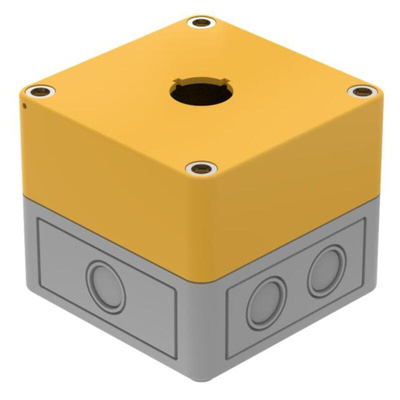 EAO Grey Plastic 4 Enclosure - 1 Hole 22.3mm Diameter