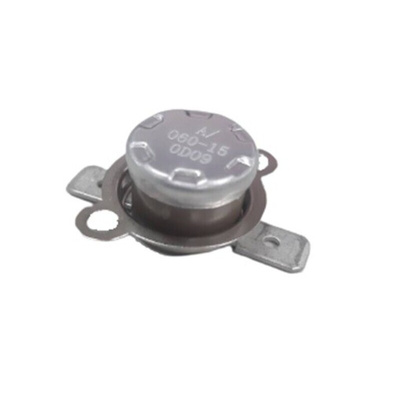 RS PRO Bi-Metallic Thermostat, Opens at 125°C, Closes at 110°C, +180°C Max, NC, Automatic Reset