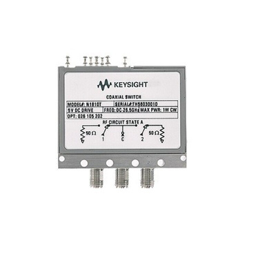 Keysight Technologies RF Switch, SPDT, SMA Female Connector, 26.5GHz Max, >90.0dB Isolation, 15000000ns, 50Ω Output