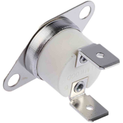 Honeywell Bi-Metallic Thermostat, Opens at +200°C, Closes at +160°C, +260°C Max, NC, Automatic Reset, Bracket Mount