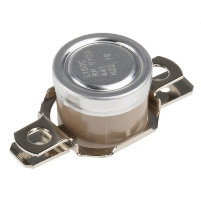 Honeywell Bi-Metallic Thermostat, Opens at +150°C, Closes at +135°C, +186°C Max, NC, Automatic Reset