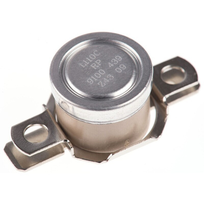 Honeywell Bi-Metallic Thermostat, Opens at +110°C, Closes at +95°C, +186°C Max, NC, Automatic Reset