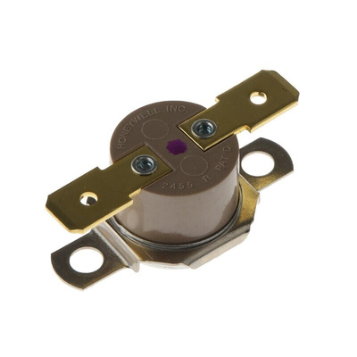 Honeywell Bi-Metallic Thermostat, Opens at +100°C, Closes at +85°C, +186°C Max, NC, Automatic Reset