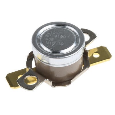 Honeywell Bi-Metallic Thermostat, Opens at +100°C, Closes at +85°C, +186°C Max, NC, Automatic Reset