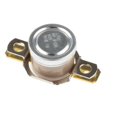 Honeywell Bi-Metallic Thermostat, Opens at +70°C, Closes at +55°C, +186°C Max, NC, Automatic Reset