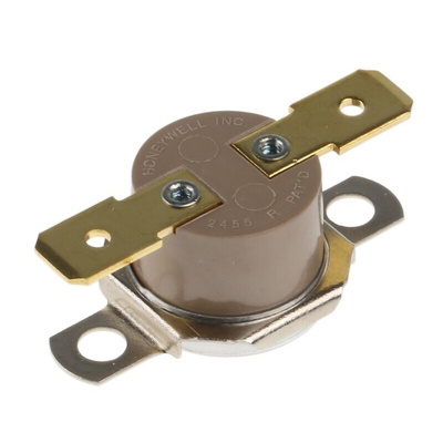 Honeywell Bi-Metallic Thermostat, Opens at +20°C, Closes at +35°C, +186°C Max, NO, Automatic Reset