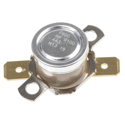 Honeywell Bi-Metallic Thermostat, Opens at +45°C, Closes at +60°C, +186°C Max, NO, Automatic Reset