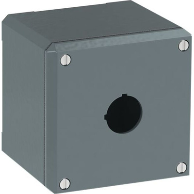 Grey Aluminium Modular Metal Push Button Enclosure - 1 Hole