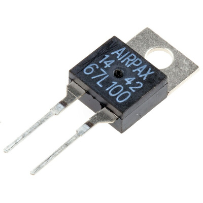 Philips Technologies Bi-Metallic Thermostat, Opens at +100°C, Closes at +60°C, +130°C Max, NC, Automatic Reset, PCB