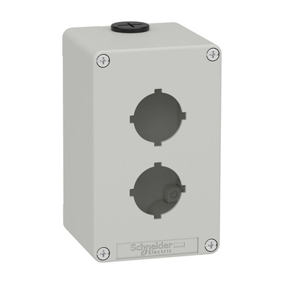 Schneider Electric Grey Die Cast Zinc XAPD Empty Control Station - 2 Hole 30mm Diameter