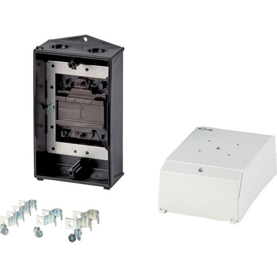 Eaton Black, White Plastic Enclosure - 1 Hole