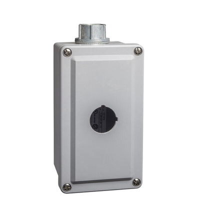 Schneider Electric Grey Aluminium 9001T Empty Control Station - 1 Hole 30mm Diameter