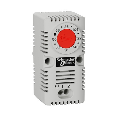 Schneider Electric Thermostat, 140°F Max, DIN Rail