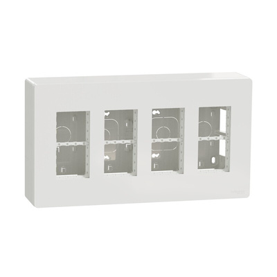 Schneider Electric White ABS New Unica Control Station Enclosure - 4 Hole