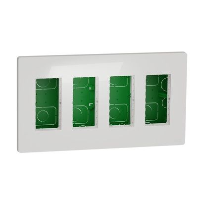 Schneider Electric White ABS New Unica Control Station Enclosure - 4 Hole
