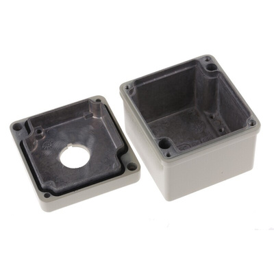 Eaton RAL7032 Aluminium RMQ Titan Push Button Enclosure - 1 Hole 22mm Diameter