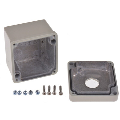 Eaton RAL7032 Aluminium RMQ Titan Push Button Enclosure - 1 Hole 22mm Diameter