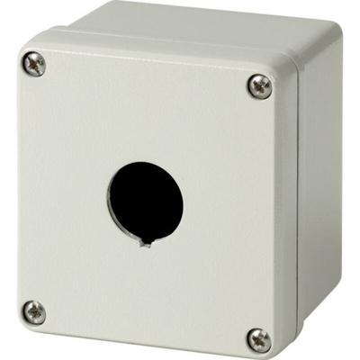 Eaton RAL7032 Aluminium RMQ Titan Push Button Enclosure - 1 Hole 22mm Diameter