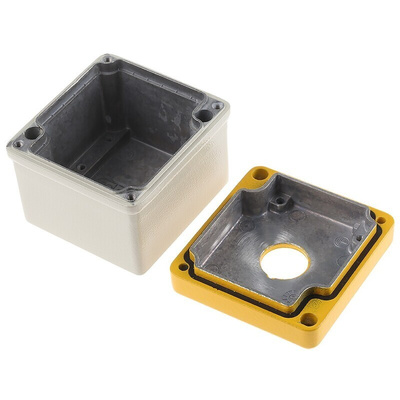 Eaton RAL7032 Aluminium RMQ Titan M22 Enclosure - 1 Hole 22mm Diameter