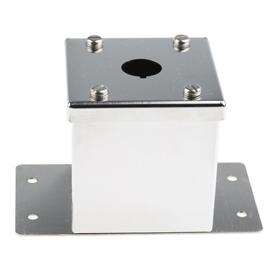 Eaton Grey Stainless Steel RMQ Titan Push Button Enclosure - 1 Hole 22mm Diameter