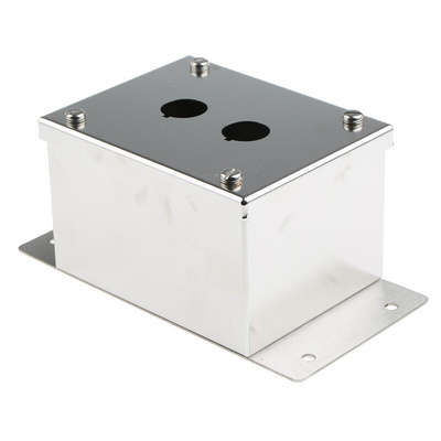 Eaton Grey Stainless Steel RMQ Titan Enclosed Push Button - 2 Hole 22mm Diameter