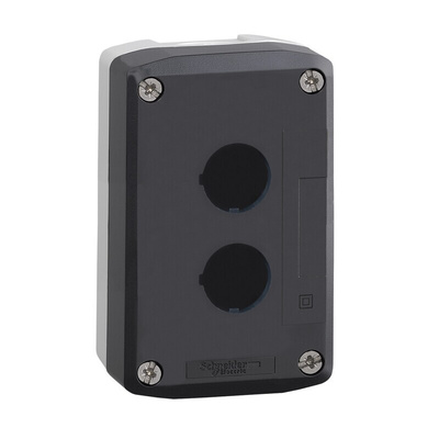 Schneider Electric Grey Plastic XALD Control Station Enclosure - 2 Hole 22mm Diameter