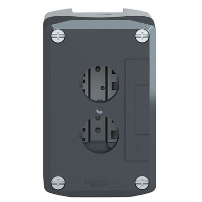 Schneider Electric Grey Plastic XALD Control Station Enclosure - 2 Hole 22mm Diameter