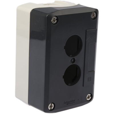 Schneider Electric Grey Plastic XALD Control Station Enclosure - 2 Hole 22mm Diameter