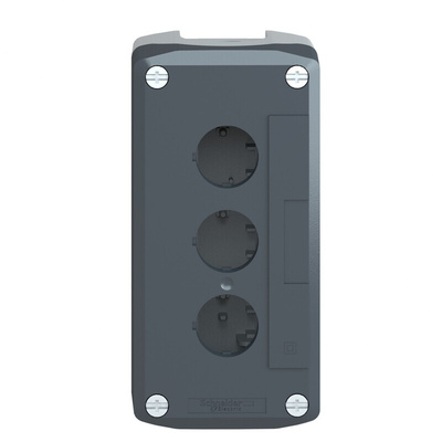 Schneider Electric Grey Plastic Harmony XALD Control Station Enclosure - 3 Hole 22mm Diameter