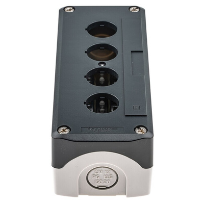 Schneider Electric Grey Plastic Harmony XALD Control Station Enclosure - 4 Hole 22mm Diameter