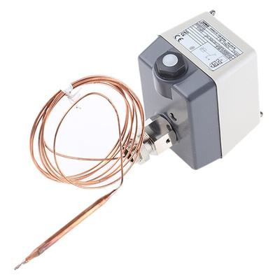 Jumo Capillary Thermostat, +100°C Max, NO/NC, Automatic Reset, Surface Mount